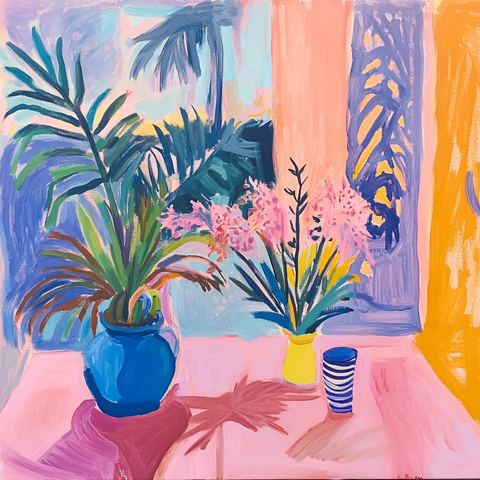 柔彩花卉与简约线条