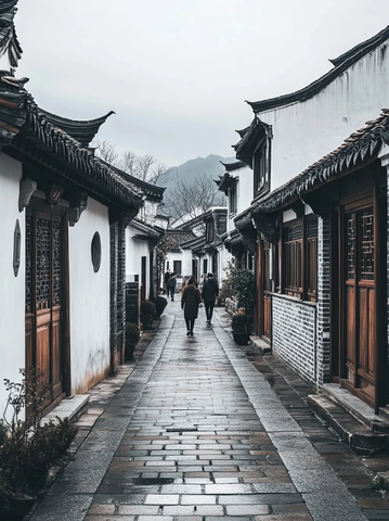 白墙黑瓦古巷