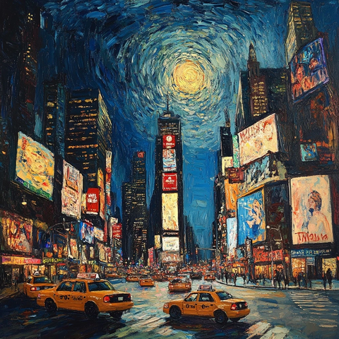 夜幕灯光月色辉映