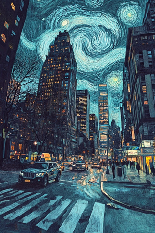 夜晚街道灯光明亮