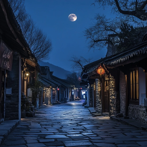 月夜古巷