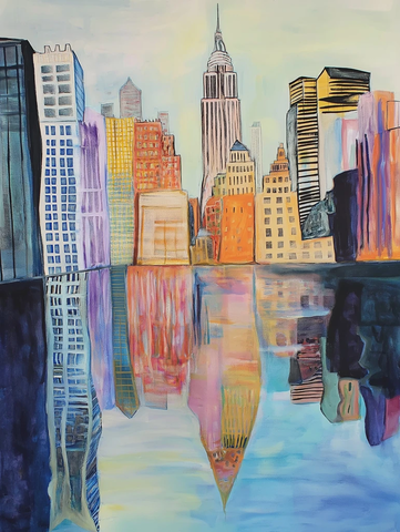 柔和水彩艺术画作