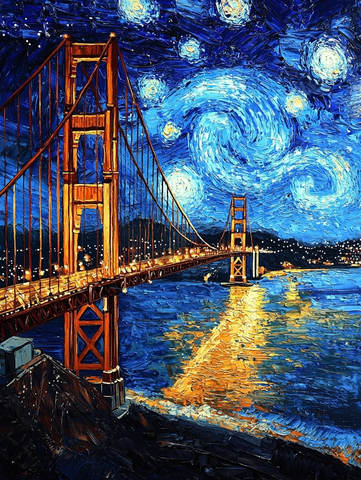 星空白夜与大桥