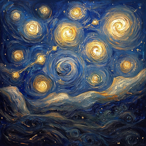 星夜旋舞闪电金光