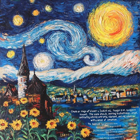 星夜下的旋转茶壶