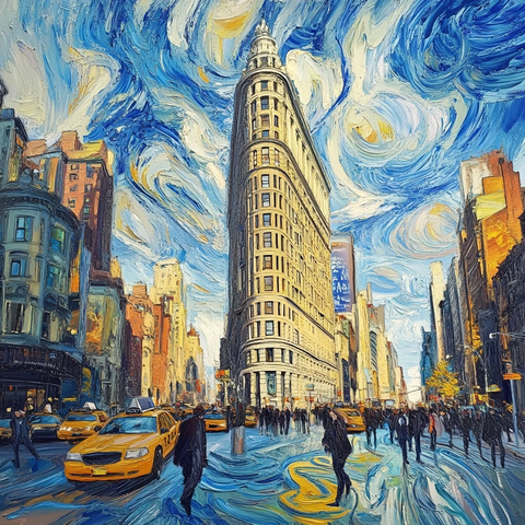 人群快速穿行建筑街道