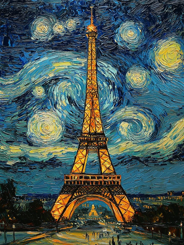 星夜塔影超清细节