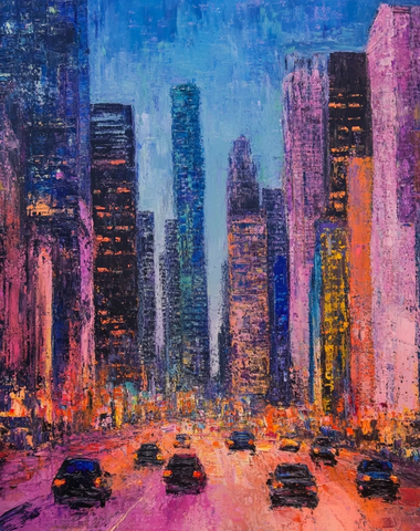 父亲节城市风景画