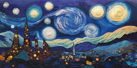 星空星夜镶嵌亮片宝石