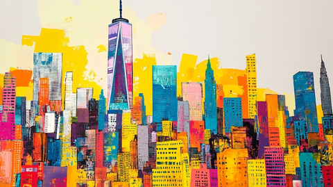 世界贸易中心璀璨夜景