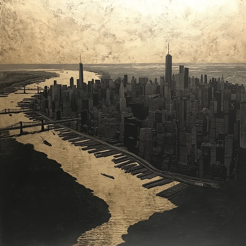 港口空中俯瞰景色