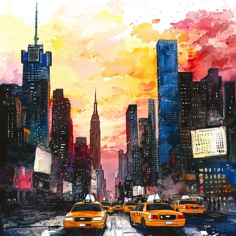 城市街景出租车人群