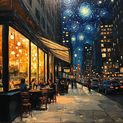 深夜餐厅顾客静坐