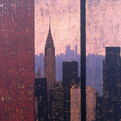 玻璃幕墙中的城市天际线