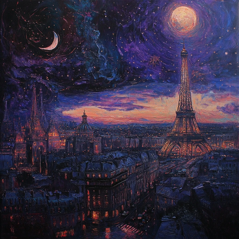 夜晚街头绘画与家庭责任