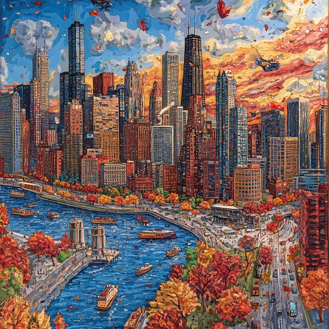 秋叶纷飞中的寻觅