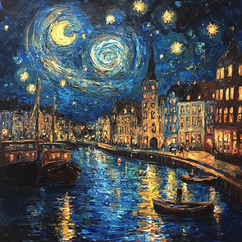 星空船只漩涡天空