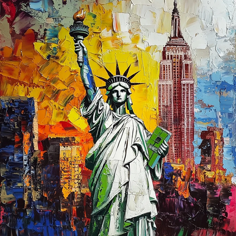 自由女神握帝国大厦