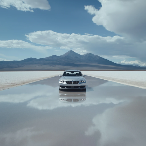 宝马穿越锂矿区场景