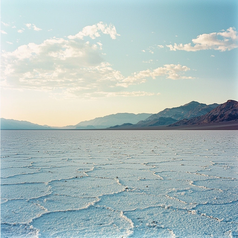 盐滩远景电影感画面