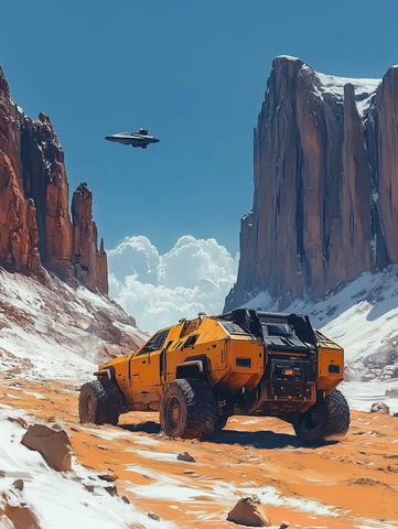 火星探索特斯拉皮卡巡逻