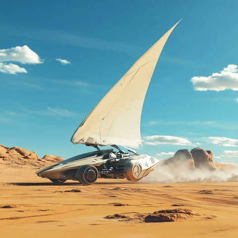 单点接地风帆车