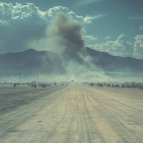沙漠营地艺术装置全景