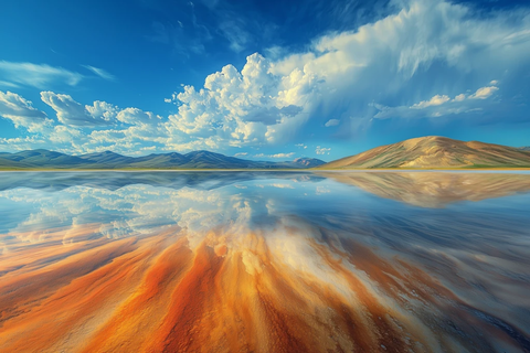 天然温泉水纹地质现象