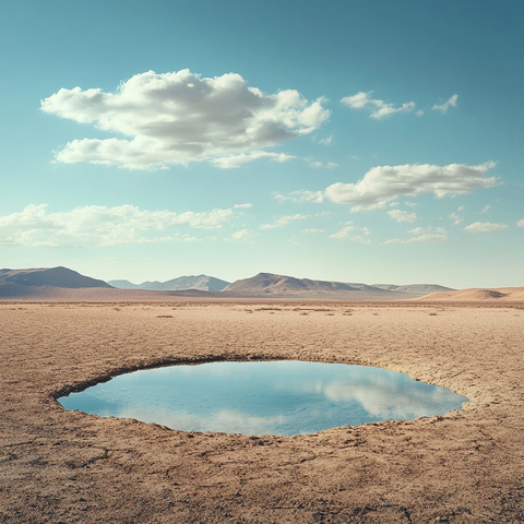 沙漠中心的水池