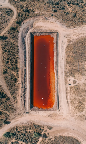 卫星图像尾矿池人群