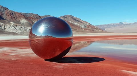 空中漂浮金属球