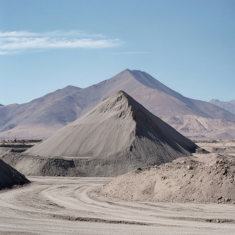 矿物废料锥形堆积