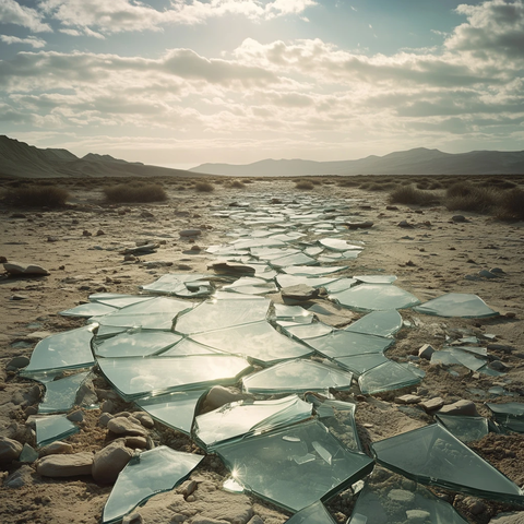 荒野玻璃碎片风景