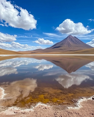 水平无边镜面湖水