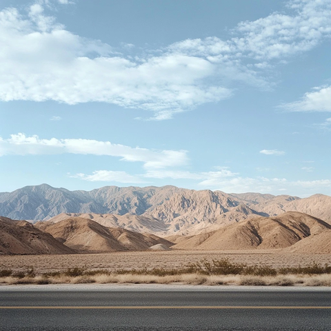 山路蜿蜒至远山