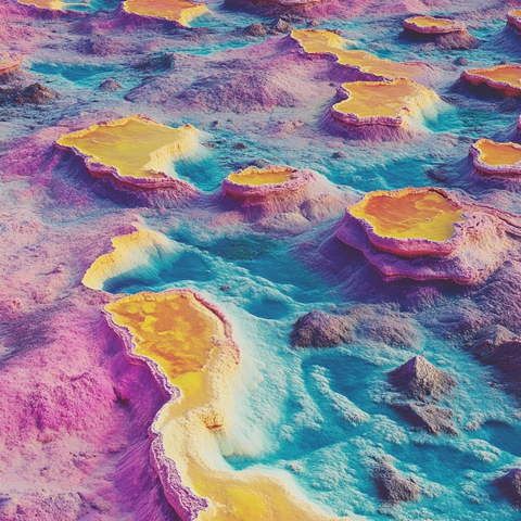 多彩地质形态抽象图案