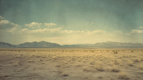 沙漠平原灰色天空