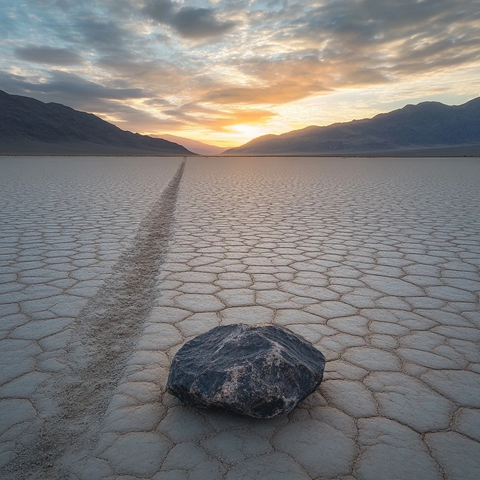 干涸湖床石质纹理