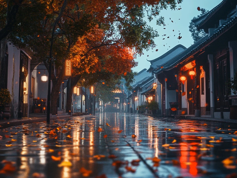 雨夜秋韵