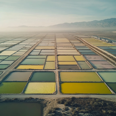 沙漠藻类养殖水池阵列