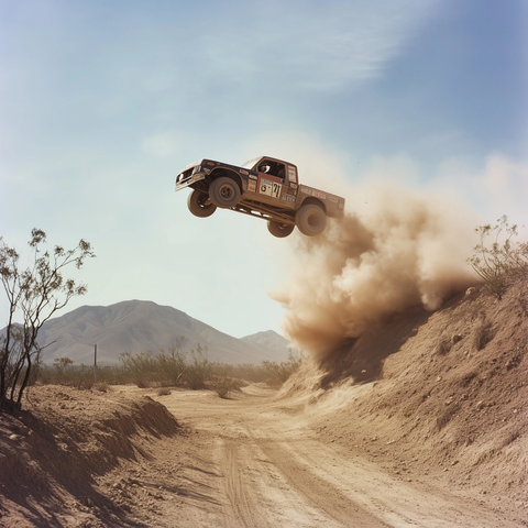 卡车飞跃沙漠赛道