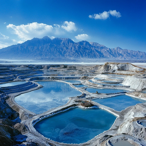千年盐湖开采遗址
