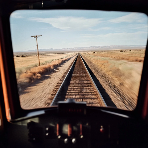 列车司机视角前路景象