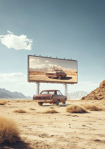 沙漠汽车广告静态摄影