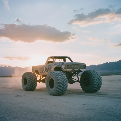 沙漠怪兽卡车灯光瞬间