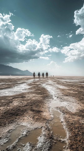 游客湖边休闲观景