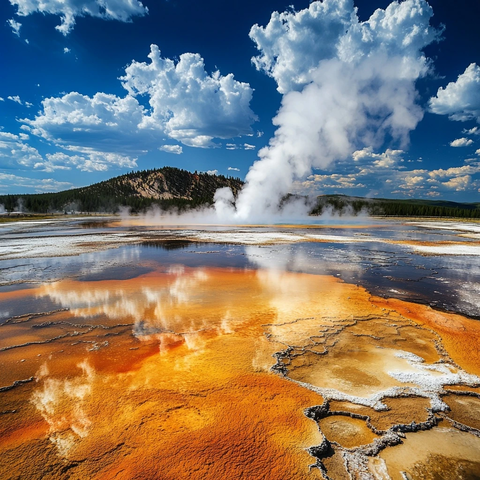 野生动物与地热景观