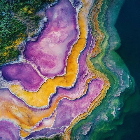 盐湖风景鸟瞰图