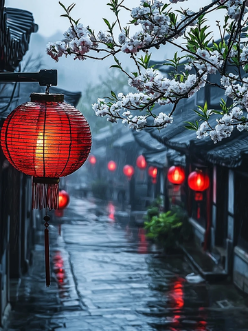 春雨灯笼