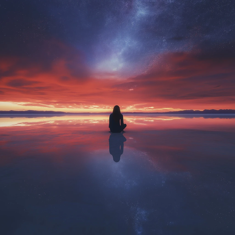 盐原晨曦女子静思